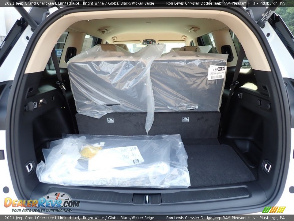 2021 Jeep Grand Cherokee L Limited 4x4 Bright White / Global Black/Wicker Beige Photo #5