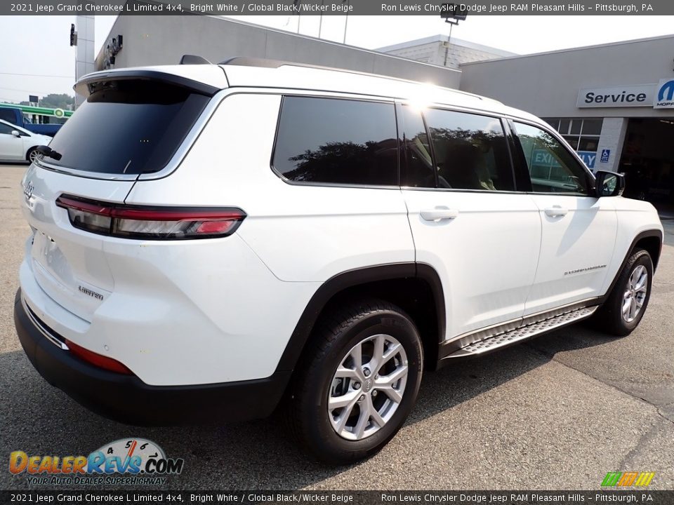 2021 Jeep Grand Cherokee L Limited 4x4 Bright White / Global Black/Wicker Beige Photo #6