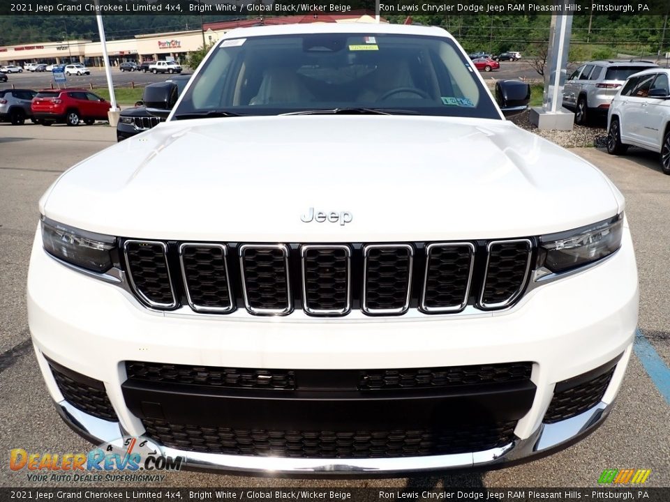 2021 Jeep Grand Cherokee L Limited 4x4 Bright White / Global Black/Wicker Beige Photo #9