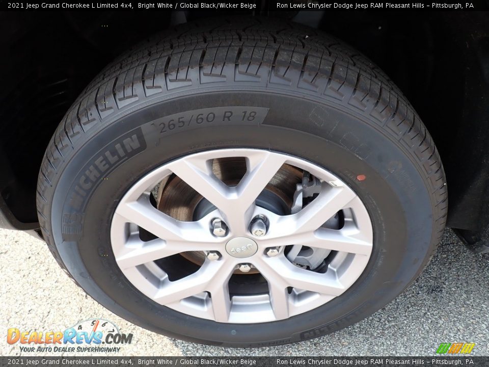 2021 Jeep Grand Cherokee L Limited 4x4 Bright White / Global Black/Wicker Beige Photo #10