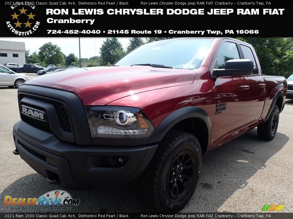 2021 Ram 1500 Classic Quad Cab 4x4 Delmonico Red Pearl / Black Photo #1