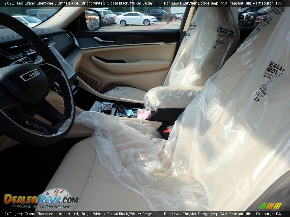 2021 Jeep Grand Cherokee L Limited 4x4 Bright White / Global Black/Wicker Beige Photo #11
