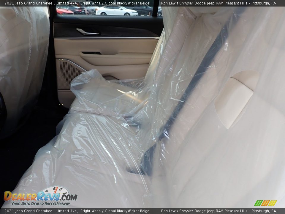 2021 Jeep Grand Cherokee L Limited 4x4 Bright White / Global Black/Wicker Beige Photo #12