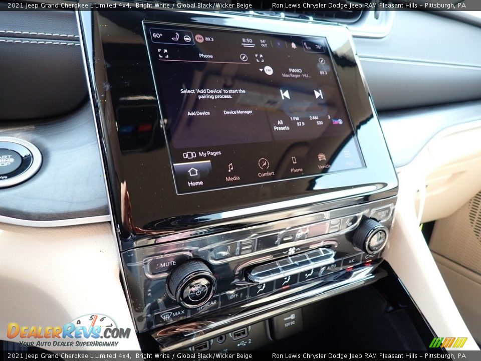 2021 Jeep Grand Cherokee L Limited 4x4 Bright White / Global Black/Wicker Beige Photo #20