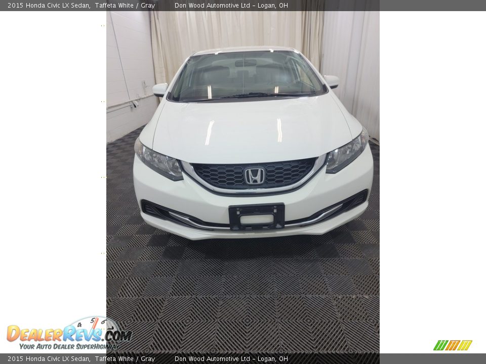 2015 Honda Civic LX Sedan Taffeta White / Gray Photo #3