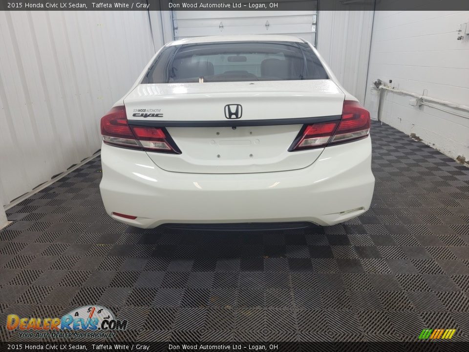 2015 Honda Civic LX Sedan Taffeta White / Gray Photo #6