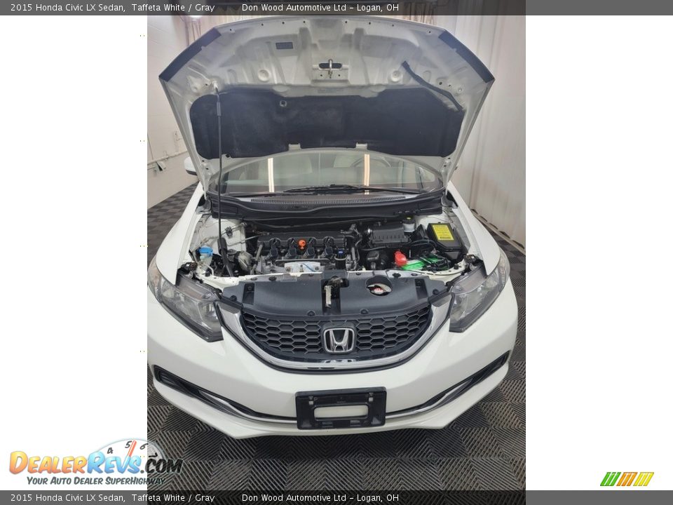 2015 Honda Civic LX Sedan Taffeta White / Gray Photo #9