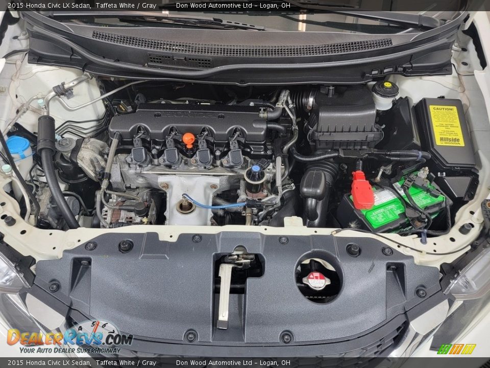 2015 Honda Civic LX Sedan Taffeta White / Gray Photo #10