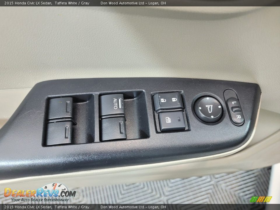 2015 Honda Civic LX Sedan Taffeta White / Gray Photo #13