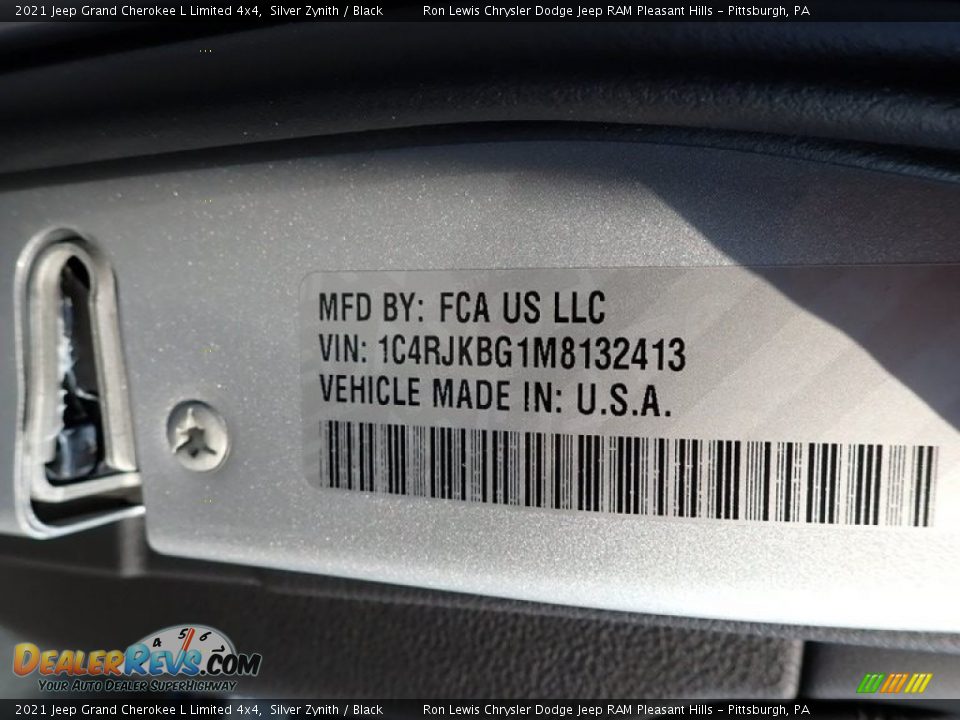 2021 Jeep Grand Cherokee L Limited 4x4 Silver Zynith / Black Photo #15