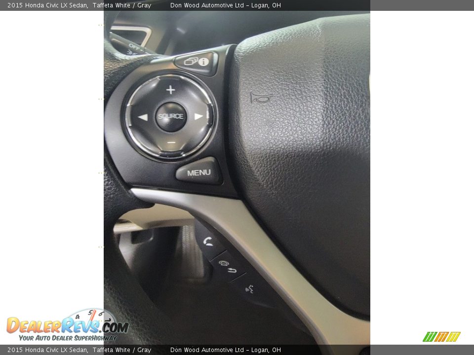 2015 Honda Civic LX Sedan Taffeta White / Gray Photo #17