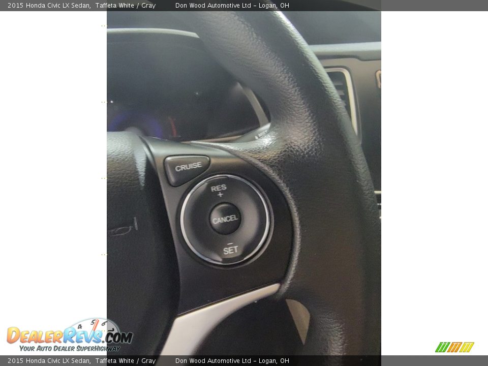 2015 Honda Civic LX Sedan Taffeta White / Gray Photo #18