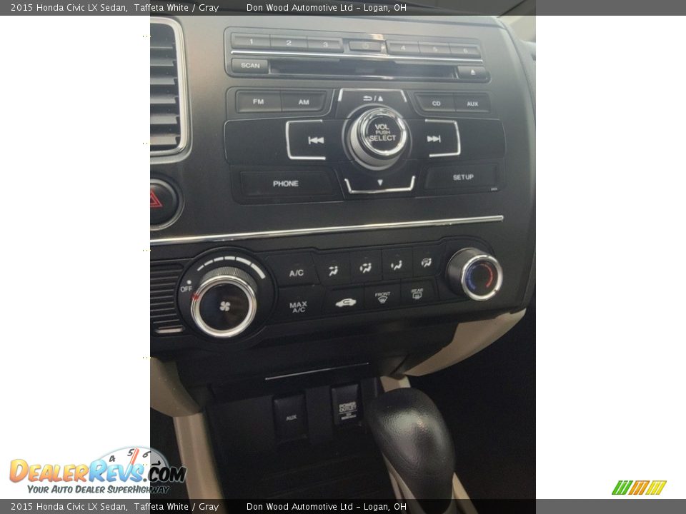 2015 Honda Civic LX Sedan Taffeta White / Gray Photo #20