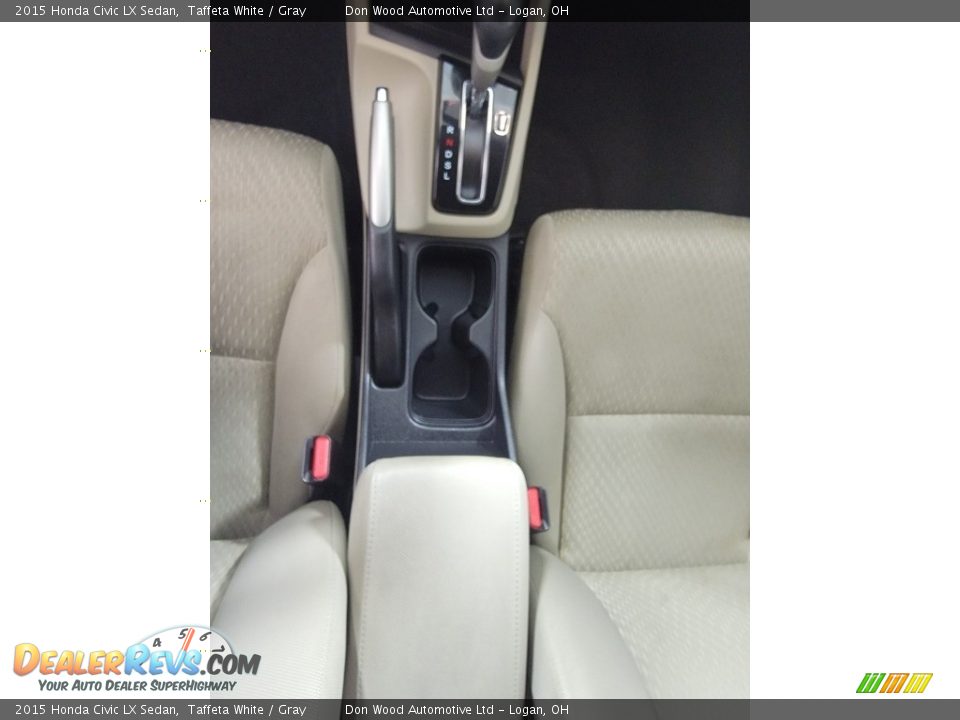 2015 Honda Civic LX Sedan Taffeta White / Gray Photo #21