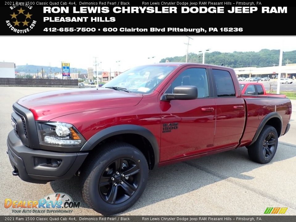 2021 Ram 1500 Classic Quad Cab 4x4 Delmonico Red Pearl / Black Photo #1