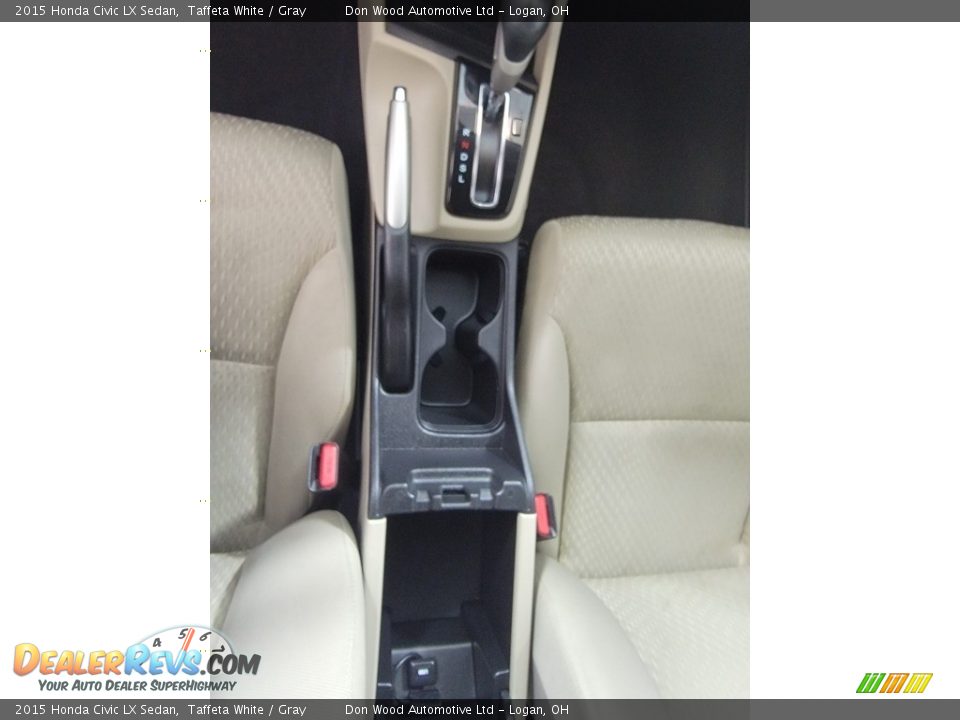 2015 Honda Civic LX Sedan Taffeta White / Gray Photo #22