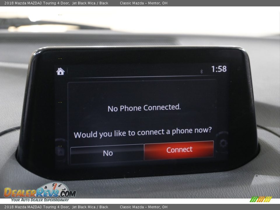 2018 Mazda MAZDA3 Touring 4 Door Jet Black Mica / Black Photo #10