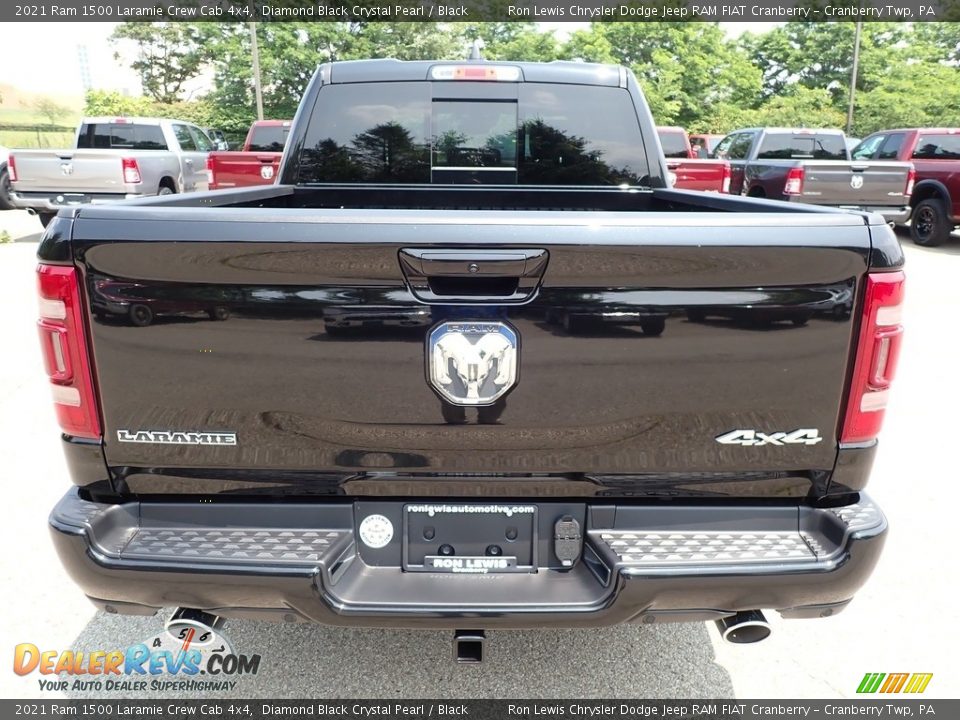 2021 Ram 1500 Laramie Crew Cab 4x4 Diamond Black Crystal Pearl / Black Photo #6