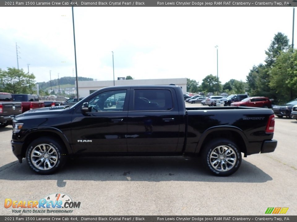 2021 Ram 1500 Laramie Crew Cab 4x4 Diamond Black Crystal Pearl / Black Photo #8