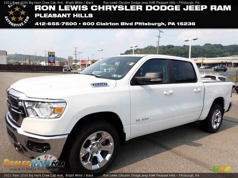 2021 Ram 1500 Big Horn Crew Cab 4x4 Bright White / Black Photo #1