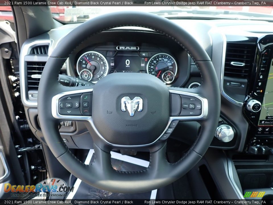 2021 Ram 1500 Laramie Crew Cab 4x4 Steering Wheel Photo #16