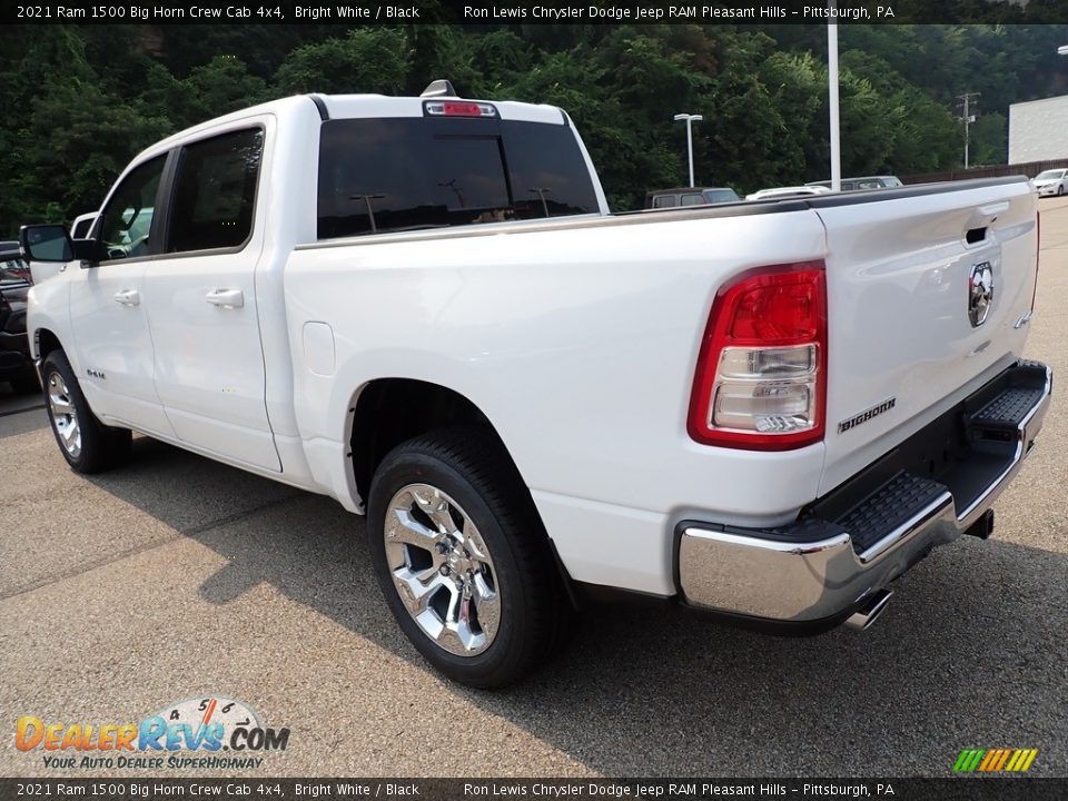 2021 Ram 1500 Big Horn Crew Cab 4x4 Bright White / Black Photo #3