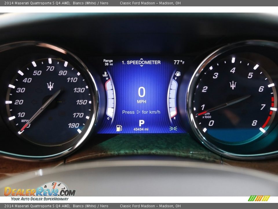 2014 Maserati Quattroporte S Q4 AWD Bianco (White) / Nero Photo #8