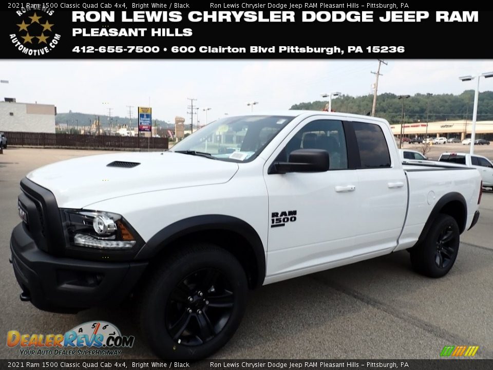 2021 Ram 1500 Classic Quad Cab 4x4 Bright White / Black Photo #1