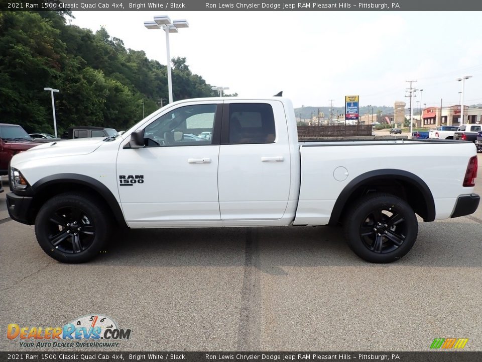 2021 Ram 1500 Classic Quad Cab 4x4 Bright White / Black Photo #2