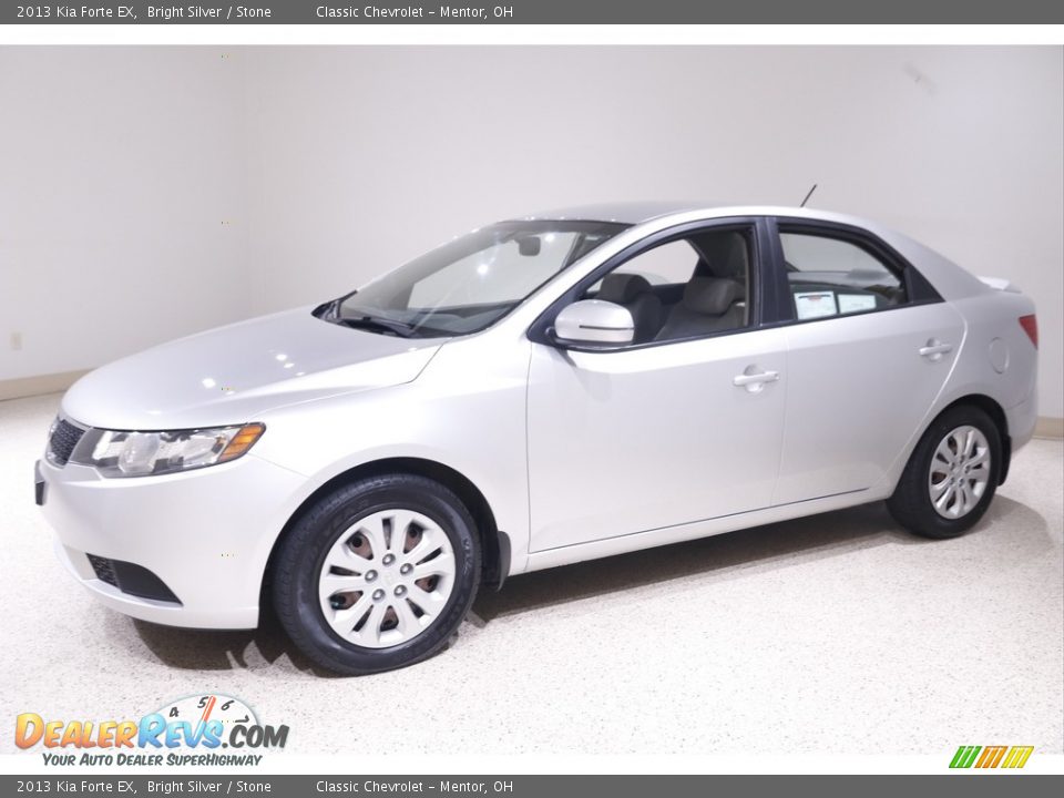 2013 Kia Forte EX Bright Silver / Stone Photo #3