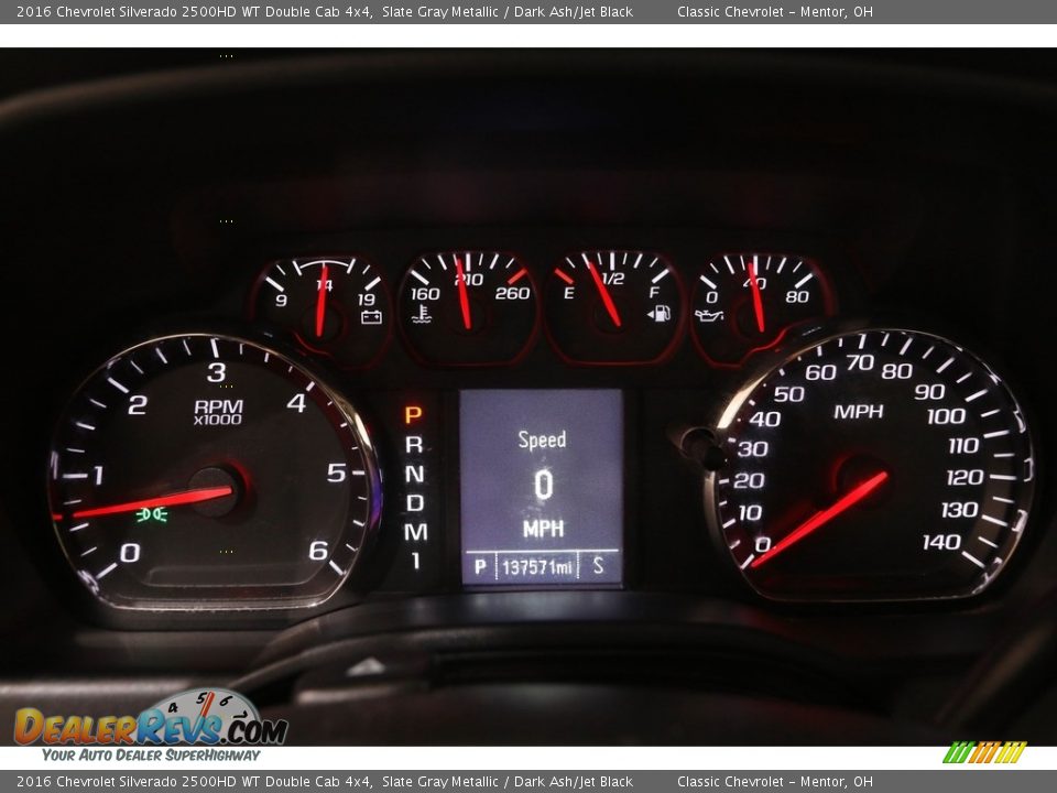 2016 Chevrolet Silverado 2500HD WT Double Cab 4x4 Gauges Photo #7