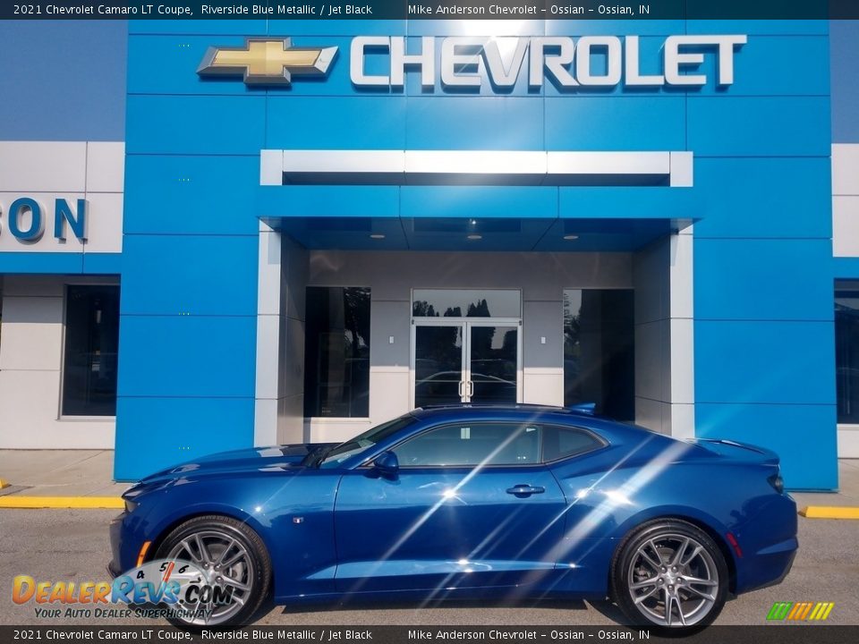 Riverside Blue Metallic 2021 Chevrolet Camaro LT Coupe Photo #1