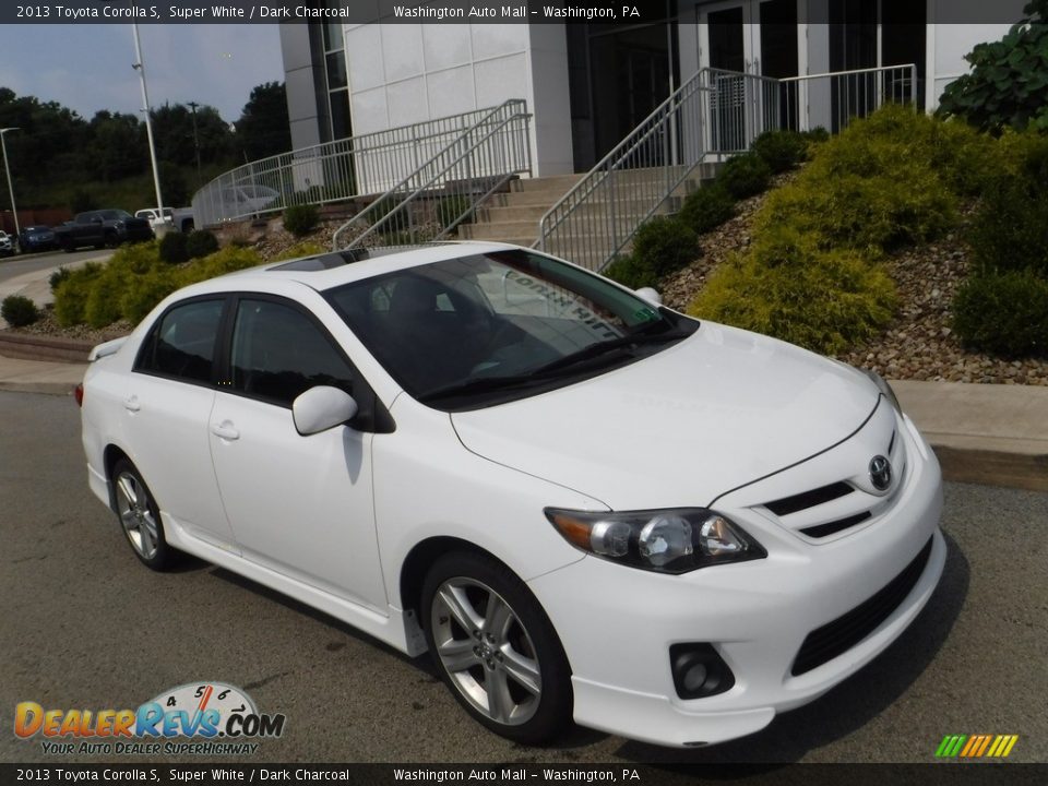 2013 Toyota Corolla S Super White / Dark Charcoal Photo #1