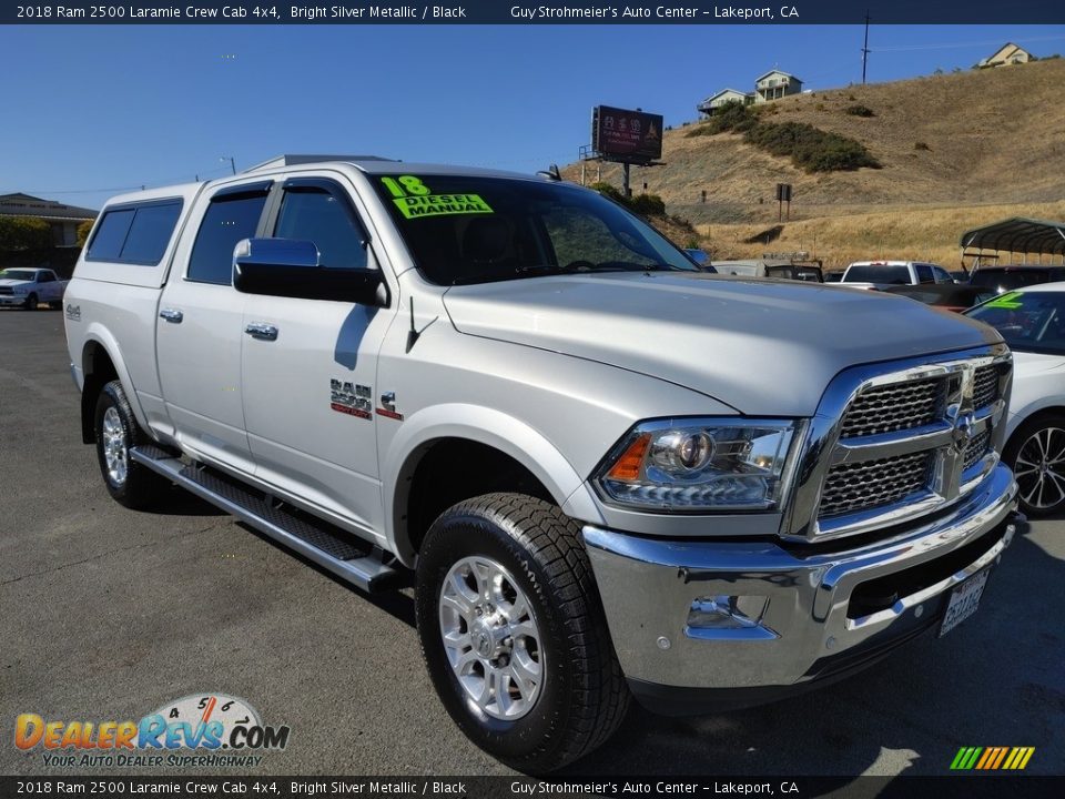 2018 Ram 2500 Laramie Crew Cab 4x4 Bright Silver Metallic / Black Photo #1