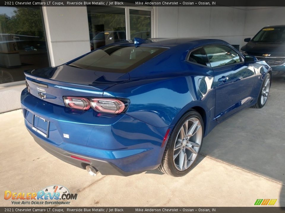 2021 Chevrolet Camaro LT Coupe Riverside Blue Metallic / Jet Black Photo #4