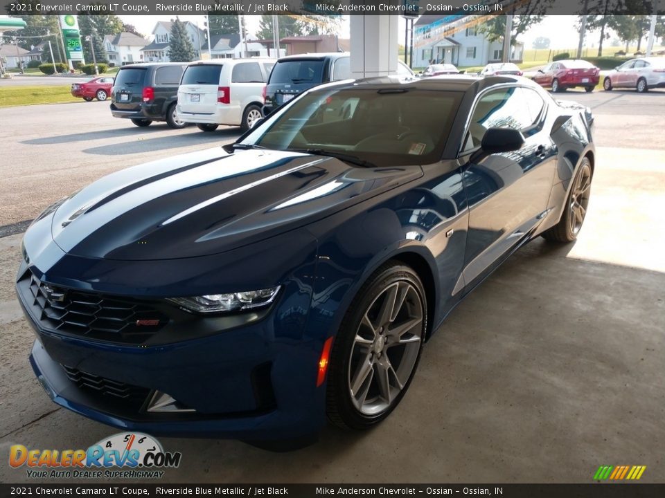 2021 Chevrolet Camaro LT Coupe Riverside Blue Metallic / Jet Black Photo #8