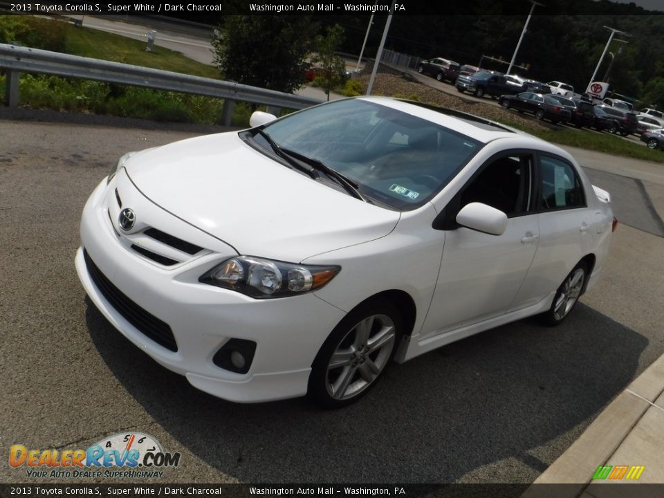 2013 Toyota Corolla S Super White / Dark Charcoal Photo #9