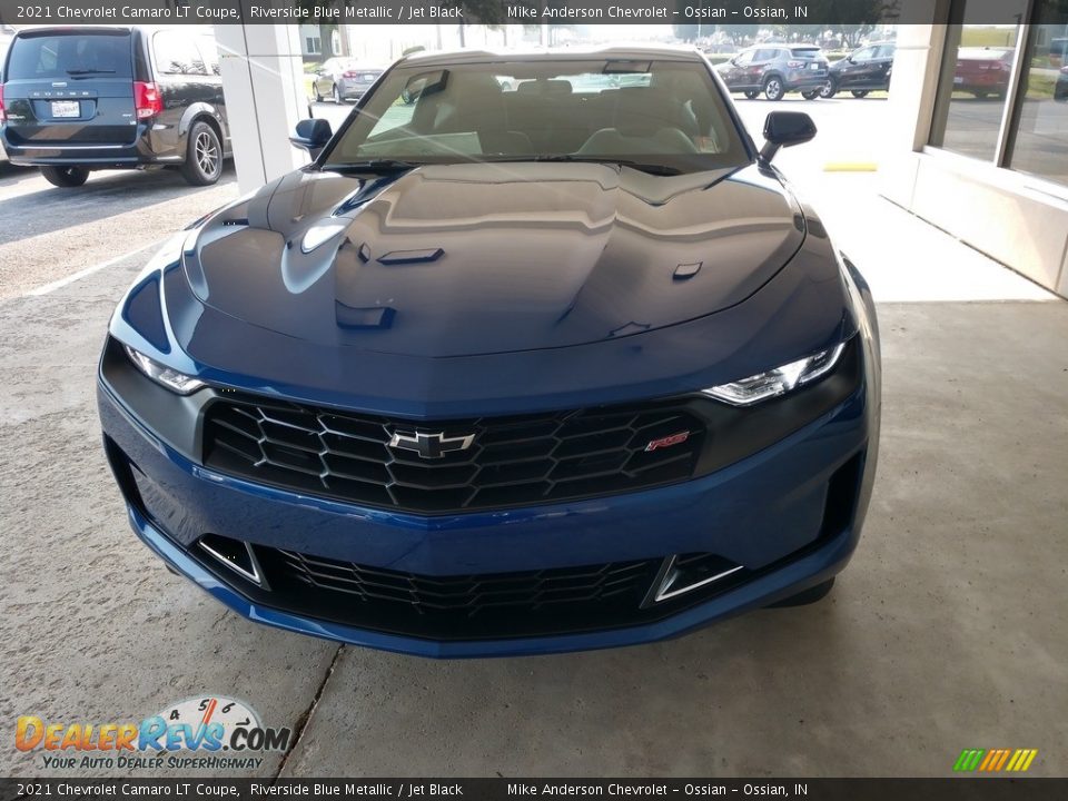 2021 Chevrolet Camaro LT Coupe Riverside Blue Metallic / Jet Black Photo #9