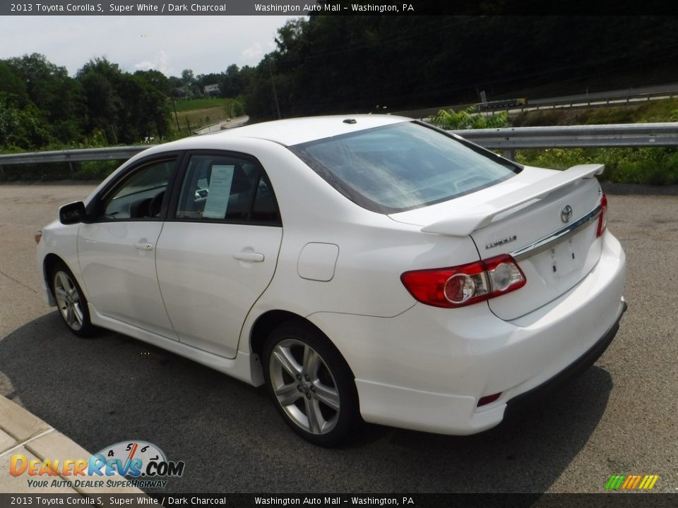 2013 Toyota Corolla S Super White / Dark Charcoal Photo #11