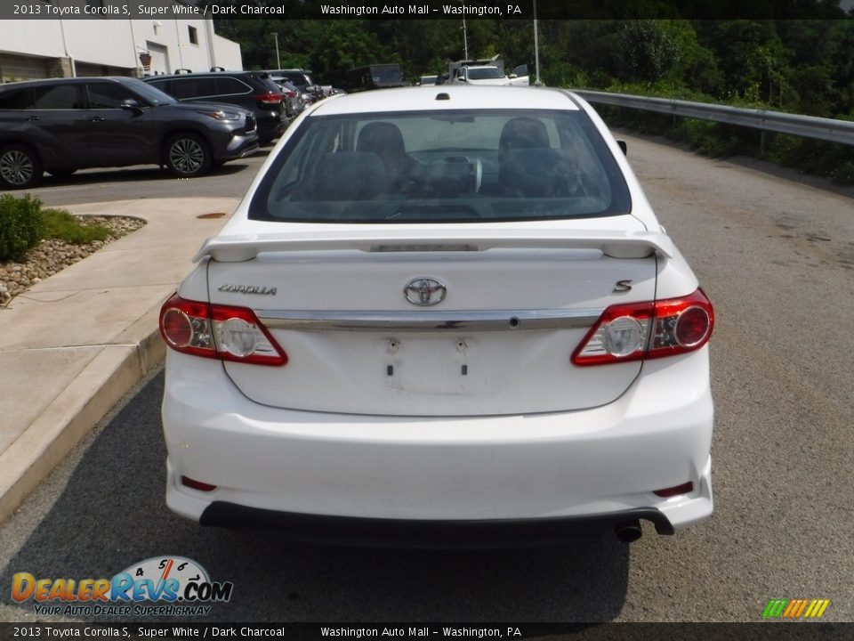 2013 Toyota Corolla S Super White / Dark Charcoal Photo #12