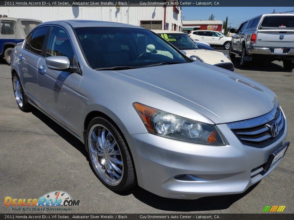 2011 Honda Accord EX-L V6 Sedan Alabaster Silver Metallic / Black Photo #1