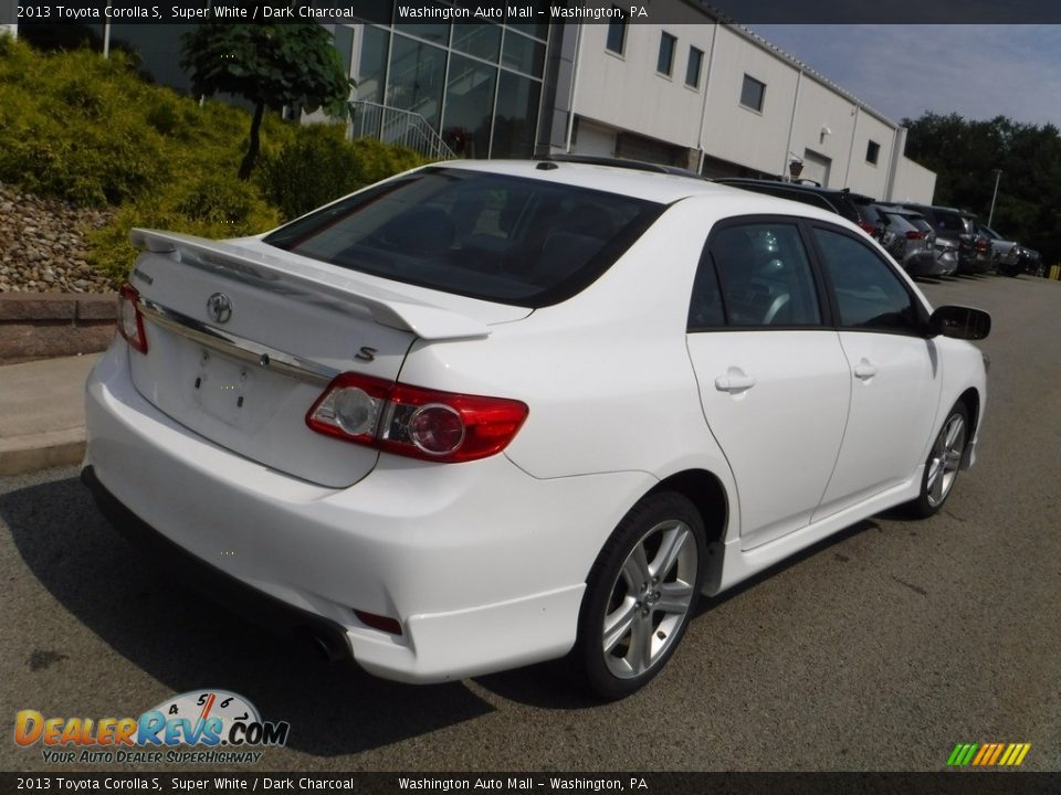 2013 Toyota Corolla S Super White / Dark Charcoal Photo #13