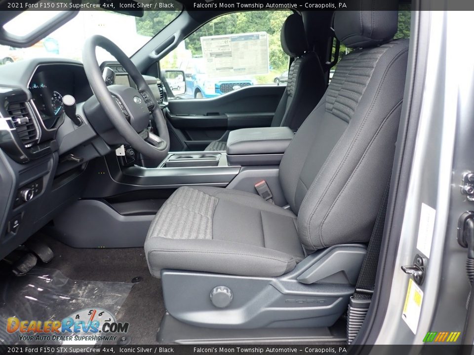 Black Interior - 2021 Ford F150 STX SuperCrew 4x4 Photo #14