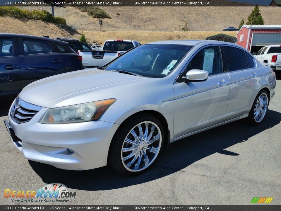 2011 Honda Accord EX-L V6 Sedan Alabaster Silver Metallic / Black Photo #3