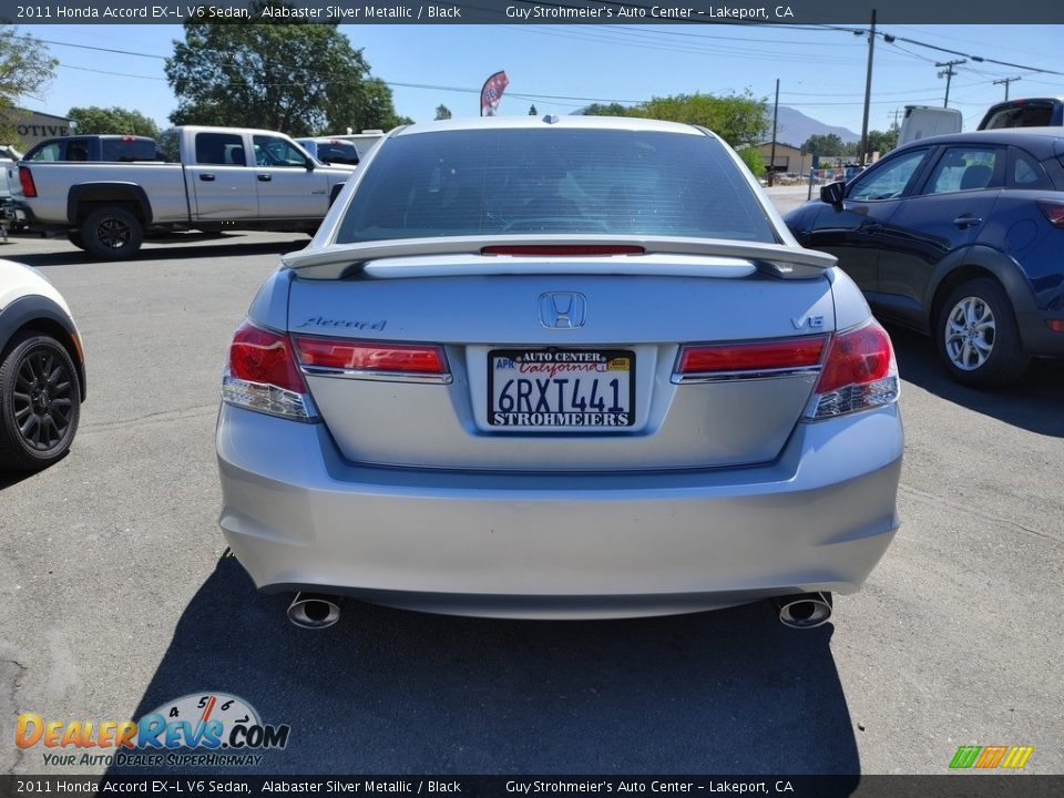 2011 Honda Accord EX-L V6 Sedan Alabaster Silver Metallic / Black Photo #5