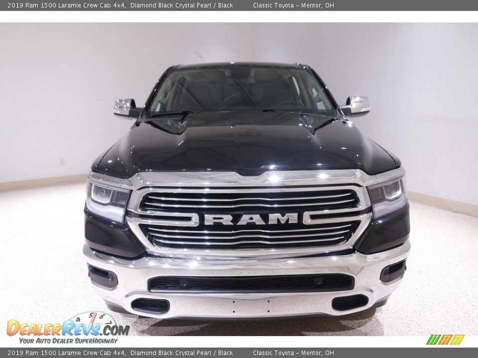 2019 Ram 1500 Laramie Crew Cab 4x4 Diamond Black Crystal Pearl / Black Photo #2