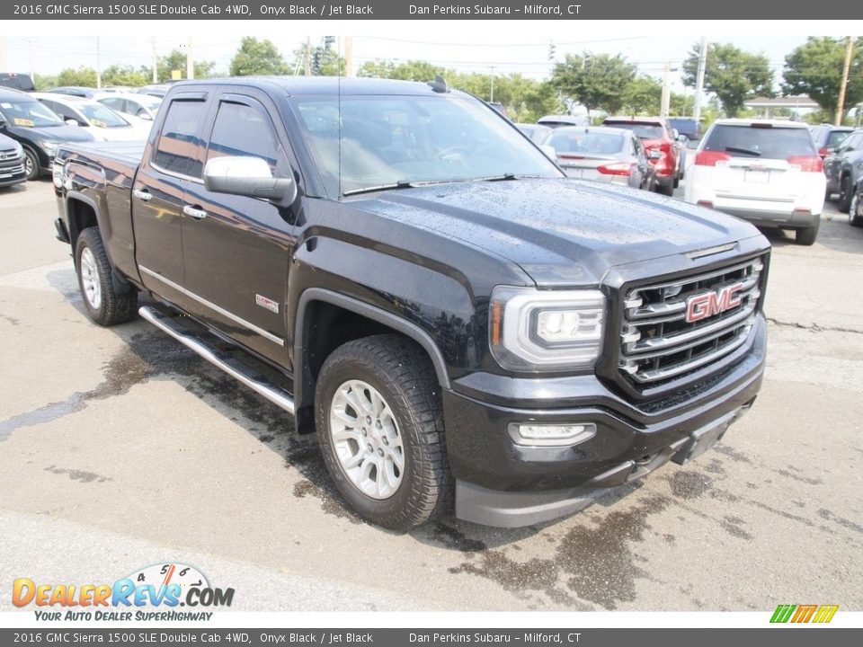 2016 GMC Sierra 1500 SLE Double Cab 4WD Onyx Black / Jet Black Photo #3