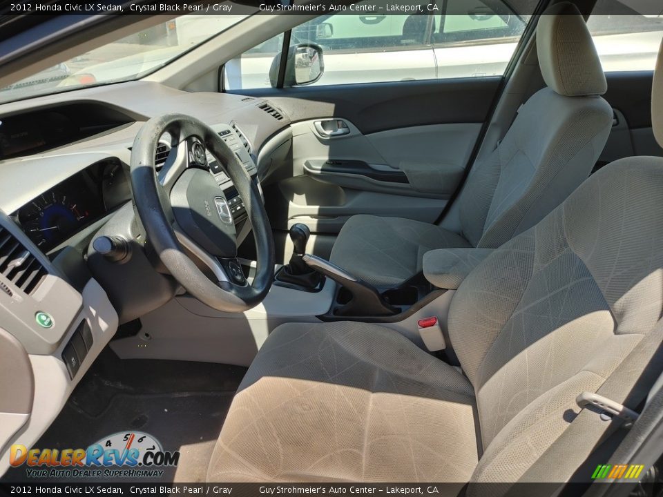 2012 Honda Civic LX Sedan Crystal Black Pearl / Gray Photo #7