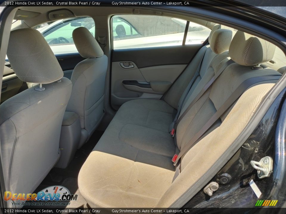 2012 Honda Civic LX Sedan Crystal Black Pearl / Gray Photo #9