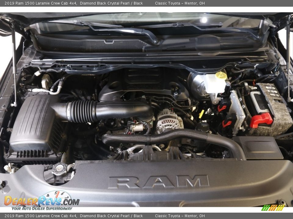 2019 Ram 1500 Laramie Crew Cab 4x4 Diamond Black Crystal Pearl / Black Photo #22